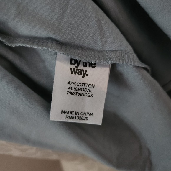 By The Way Ruched Twist Bodice Bodycon Mini Dress Light Blue Size XS - Picture 4 of 7